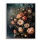 Stupell Industries Dark Rose Florals Framed Giclee Wall Art Design by Petal Prints Design